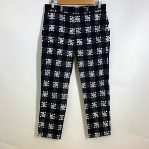 Mr Turk Mens Size 28 Black White Plaid Geometric Pattern Dress Pants Trousers‎